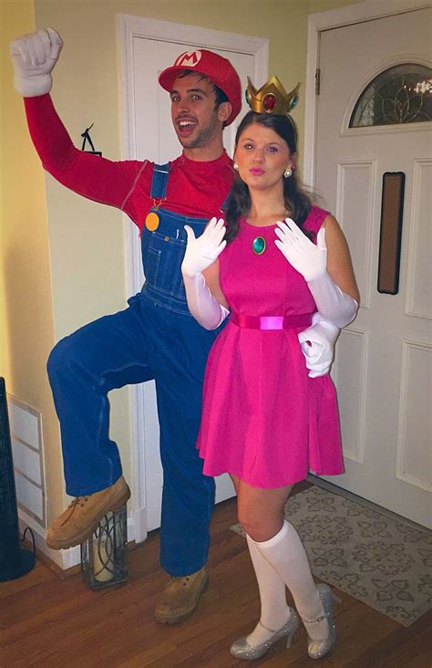 diy mario and peach costume|super mario bros luigi costume.